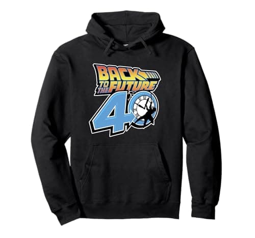 Image of Back To The Future 40th Anniversary Clock Tower Logo Pullover Hoodie