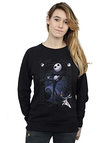Image of Disney Women's Nightmare Before Christmas Pumpkin King Sweatshirt Black Medium