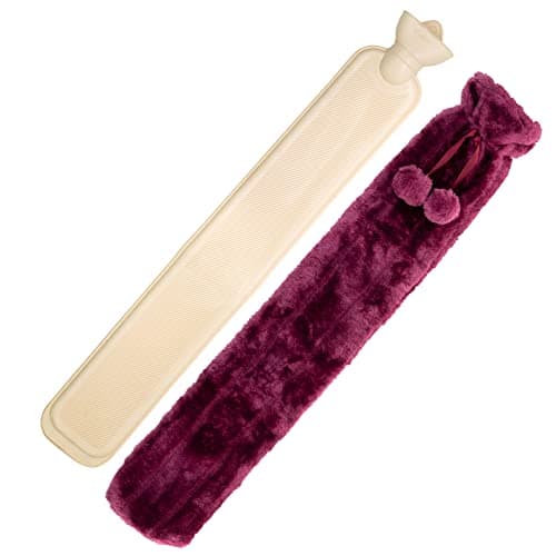 Image of Tanness 2L Purple Long Hot Water Bottle | Anti-Leakage, Heat Therapy, Pain Relief