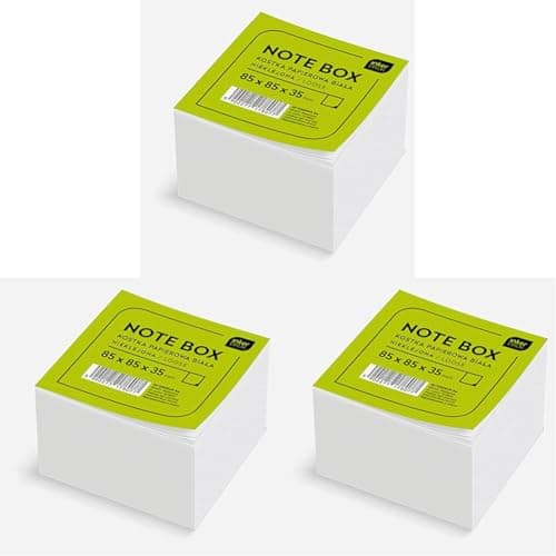 Image of Interdruk KOSPAPNK Memo Block White Loose, 85 x 85 x 35 mm (~350 Sheets) (Pack of 3)