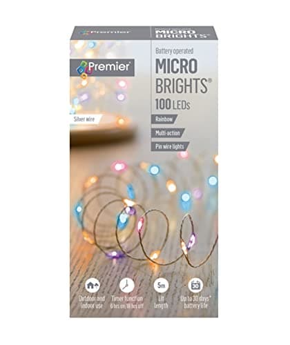 Image of Premier 100 Micro Bright Multi Action Pin Wire Rainbow LED Lights