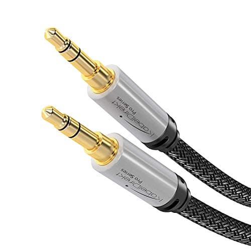 Image of Aux cable – 0.5m – 3.5mm, designed in Germany with break-proof metal plug (headphone cable & aux cable for car/iPhone/laptop, jack to jack cable, nylon) by CableDirect