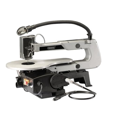 Image of Draper 22791 Variable Speed Fretsaw with Flexible Shaft and Worklight, 405mm, 90W, 230V