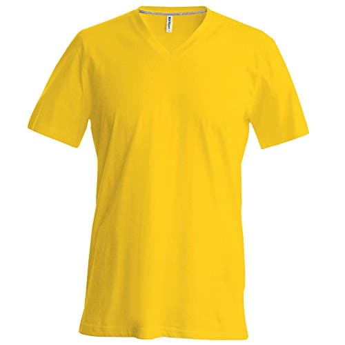Image of Kariban Short sleeve v-neck t-shirt Yellow L