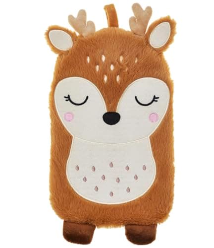 Image of Sass & Belle Deer Hot Water Bottle - with Soft Animal Cover Designed for Comfort and Warmth Ideal for Adults Children Cosy Evenings Thoughtful House Gifts for Colder Weather