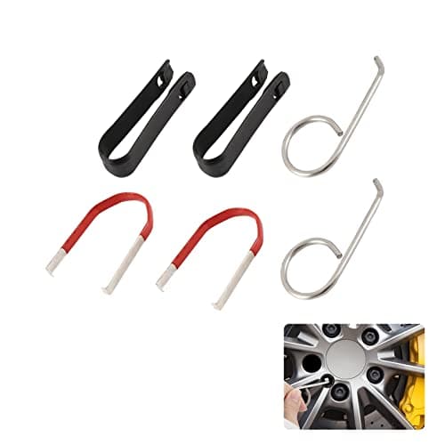 Image of Bansusu Universal 6-Piece Wheel Bolt Cap Cover Remover Tool Set, Lug Nut Cover Puller, Durable ABS and Alloy Metal for Cars, Locking Wheel Nut Removal Tool