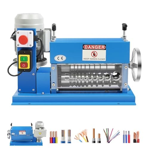 Image of Deinungen Electric Wire Stripping Machine,11 Channels Automatic Wire Stripper for 1.5-38mm Wires Range, 370W Powered Cable Wire Stripping Machine,10 Blades Strip Machinery
