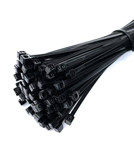 Image of 100 Pack Black 300mm x 4.8mm Cable Ties/Ties Zip Ties/Nylon Wrap