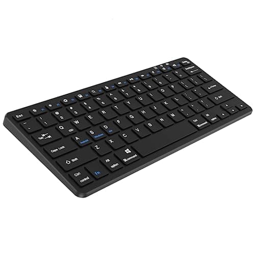 Image of aMZCaSE Bluetooth Keyboard for iPad, Compatible With 10.2''/9.7'', Pro 11''/12.9'', Air/Mini/iPhone, Wireless for Windows, iOS, Android, Black
