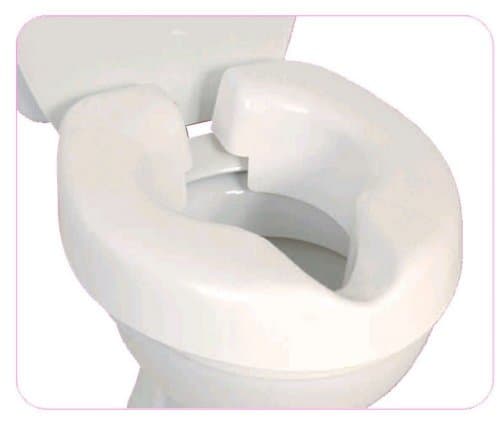 Image of NRS Healthcare Novelle Portable Clip-On Raised Toilet Seat, Height: 75 mm(3 feet), Aperture: 275 x 240 mm(11 x 9½ feet). Maximum User Weight 190 kg(30st) Not Suitable for All Toilets