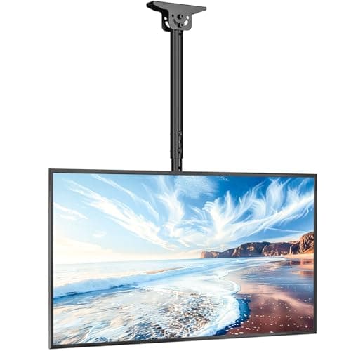 Image of Rfiver Ceiling TV Bracket Adjustable Swivel Ceiling Mount for 32-65 inch TVs, 360° rotation Ceiling TV Mount, Supports up to 40kg, Max VESA 400x400mm