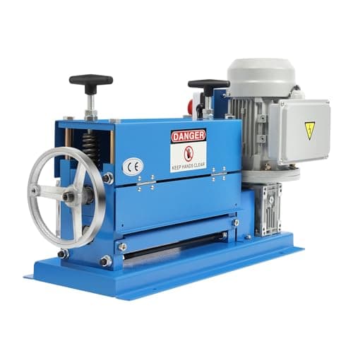 Image of 370W Electric Wire Stripping Machine | Cable Stripper 11-Channel Automatic Cable Stripper for 1.5-38mm Copper Wire 20m/min Speed with Emergency Stop Manual/Auto Mode for Scrap Recycling