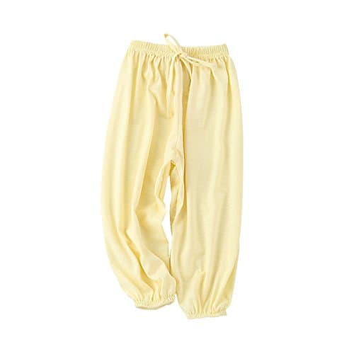 Image of PAUBOLI Baby Long Bloomers Soft Slub Cotton Harem Pants for Boys Girls 12M-7T - yellow - 18-24 Months