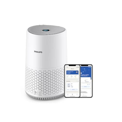 Image of Philips Air Purifier 600 Series, Energy Efficient with Smart Sensor, For allergy sufferers, HEPA filter removes 99.97% of pollutants, Covers up to 44m2, App control, White (AC0651/10)