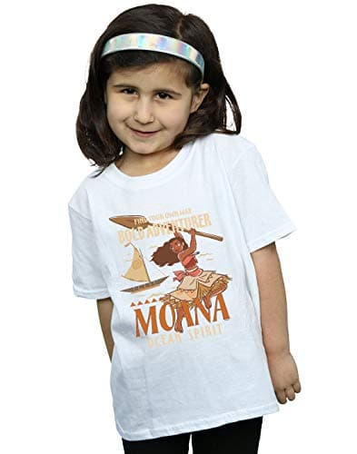 Image of Disney Girls Moana Find Your Own Way T-Shirt White 5-6 Years