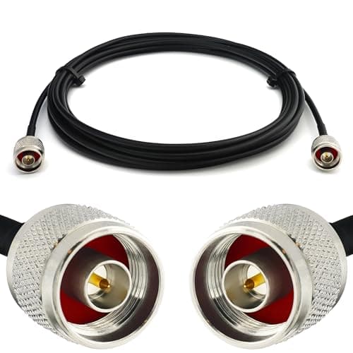 Image of RANGEFUL N Type Cable 30cm / 1ft Ultra Low Loss Coax Cable RG58 Extension Lead Black N Male to Male Coaxial 50ohm for 4G 5G Router Aerial WIFI GPS Antenna