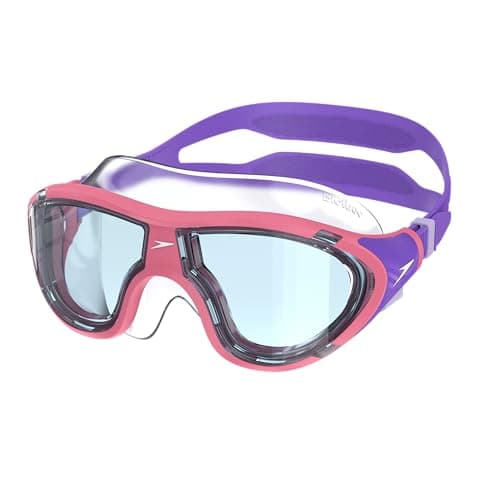 Image of Speedo Unisex-Youth Biofuse Mask | Dive | Swim | Ergonomic Design | Open Water | Leak Free Goggles, PINK, One Size