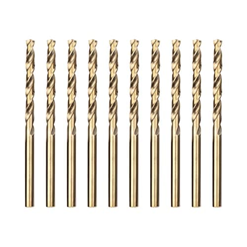 Image of Meccion HSS Cobalt Jobber Drill Bit 10pcs 4.5mm Twist Drill Bit for Drilling Stainless Steel and Metal
