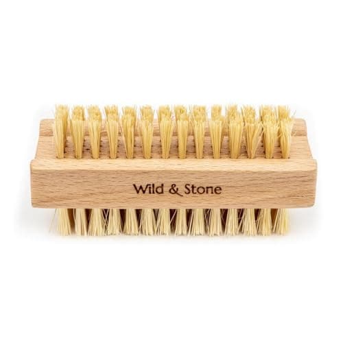 Image of Wild & Stone | Wooden Nail Brush | Double-Sided Natural Sisal Fingernail and Toenail Brush | FSC Certified Beechwood & Sisal Fibres | Vegan & Plastic Free