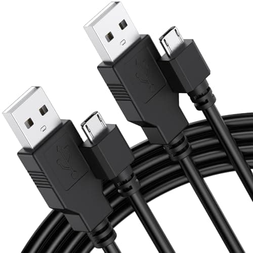Image of PS4 Controller Charger Cable,2 Pack 1.8M/6FT Micro USB Cable Charging Sync Cord for Sony PlayStation 4/Dualshock 4/PS-4 Slim/P-S4 Pro,Microsoft Xbox One S/One X,Play and Charge Wire (PS4 3M +3M)
