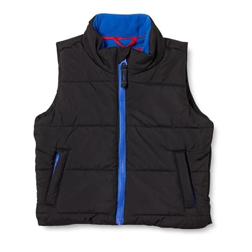 Image of Amazon Essentials Boys' Heavyweight Outerwear Puffer Vest, Black, 3 Years
