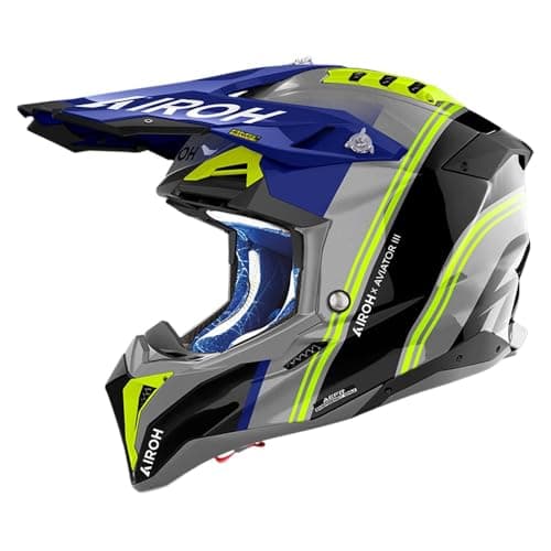 Image of AIROH AVIATOR 3 HIMA BLUE GLOSS L