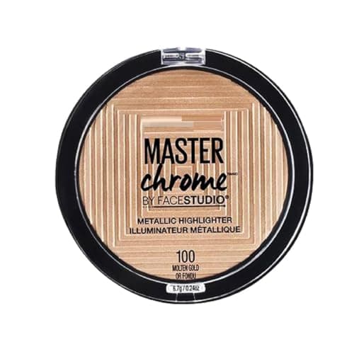 Image of Bronze.r, Metallic Highlighter, Bronzer, Sheen Metallic Finish, Molten Gold, Master Chrome by Face Studio, 6.7g (Pack Of 1)