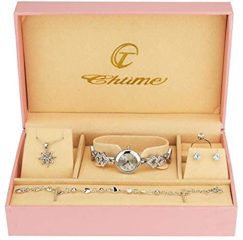 Image of Gift Set Women's Watch - Jewelry Set- Necklace-Ring- Earrings - Band
