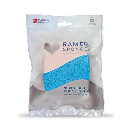 Image of Ramer Shower Sponge - Super Soft Body Sponge Small (Ocean Blue)