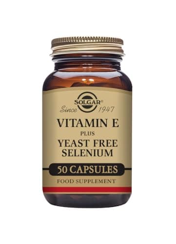 Image of Solgar Vitamin E with Yeast Free Selenium - Supports Immune System & Metabolism - Protects Against Oxidative Stress - Daily Health Supplement - for Hair and Nails - Vegetable Capsules - Pack of 50