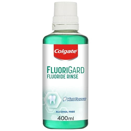 Image of Colgate Fluorigard Fluoride Rinse (Alcohol Free) Mouthwash 400 ml, Prevents Tooth Decay, Strengthens Enamel, Prevents Mineral Loss, Mint Flavour