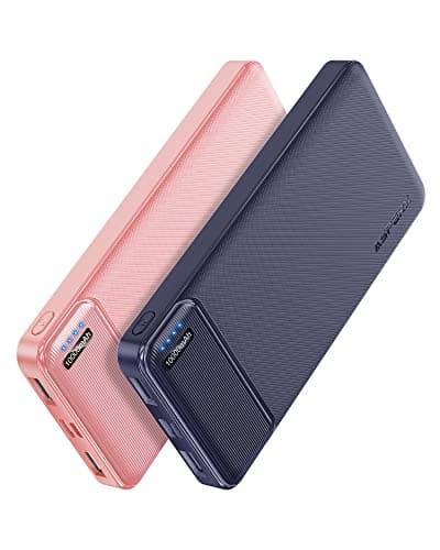 Image of AsperX 2-Pack Power Bank Portable Charger Fast Charging 10000mAh, PowerBank USB C Input and Output, Battery Pack Compatible with iPhone, Samsung, Huawei, iPad, Tablets and More