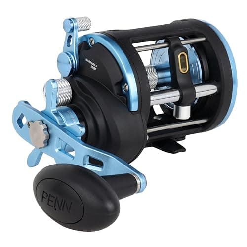 Image of PENN Warfare™ II Level Wind Reel | Saltwater Predator Fishing Reel | Trolling, Casting & Bottom Fishing | Graphite Body | HT-100 Carbon Drag | Level Wind Spool | 5.1:1 Gear Ratio | 2000 | Left Hand