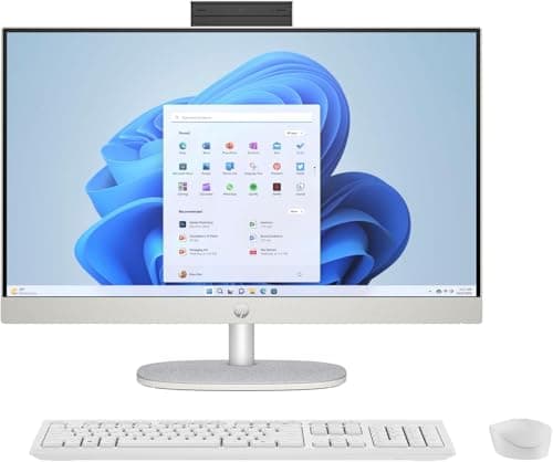 Image of HP 24-cr1007na 23.8" All In One Desktop PC | Intel Core Ultra 5-125U | 8GB RAM | 1TB SSD | Dual Speakers 2W | Full HD Webcam | Intel Iris Xe Graphics | Windows 11 Home | White