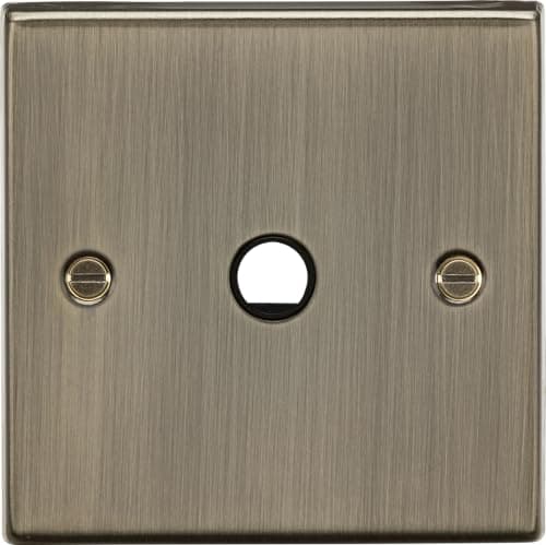 Image of Knightsbridge 20A Flex Outlet Plate - Antique Brass