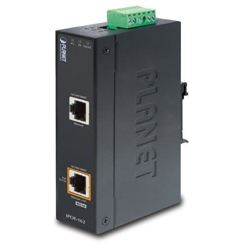 Image of Planet ipoe-162/Industrial Injector IEEE 802.3 at Gigabit High Power Over Ethernet (mid-span)