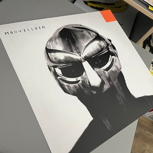 Image of Doom and Madlib, Madvillain Album cover, poster, wall art. Print or Fully Framed Available. Actual size of original Vinyl Covers. (Print Only)