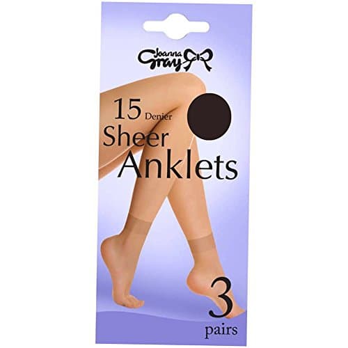 Image of Joanna Gray Comfort Top 15 Denier Anklet Socks (3 Pair Pack) (Black)