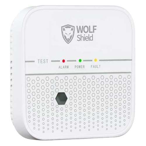Image of WOLF SHIELD Carbon Monoxide Detector 10 Year Sealed Battery |Portable Alarm|EN50291:2018 |No Display (White)
