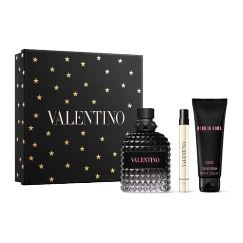 Image of Valentino Uomo Born In Roma Gift Set (Eau de Parfum 100 ml + Shower Gel 75 ml + Eau de Parfum Mini 10 ml