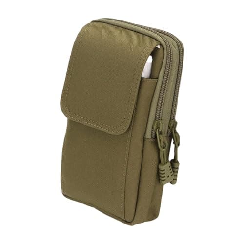 Image of Whoasyst Waist Bag with Multiple Pockets Oxford Secure Strap Portable Storage for Running Cycling Gym Errands Vertical Phone Waist
