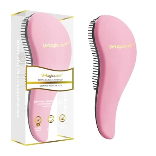 Image of Detangling Brush - glide the Detangler Brush through Tangled hair - Best Comb for Women, Girls, Men & Boys - Use in Wet and Dry Hair (Pink)