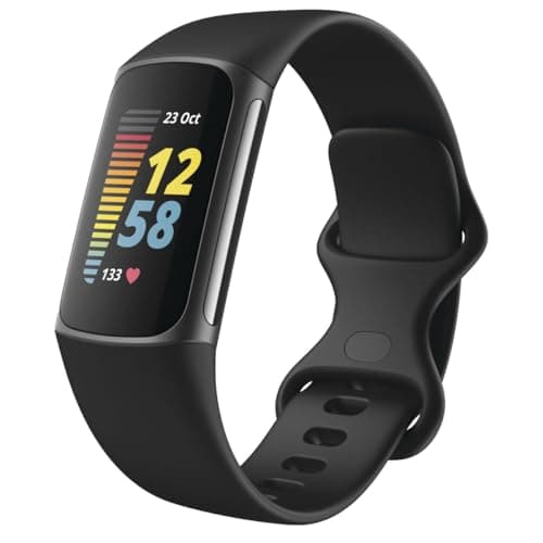 Image of Fitbit Charge 5 Activity Tracker with 6-months Premium Membership Included, up to 7 days battery life and Daily Readiness Score, Black / Graphite Stainless Steel