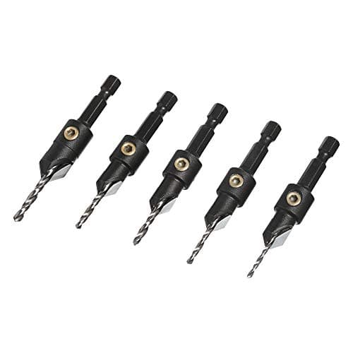 Image of Trend Snappy 5-Piece TCT Countersink Set, Imperial, Adjustable Depth, Quick Release System, SNAP/CSTC/SET