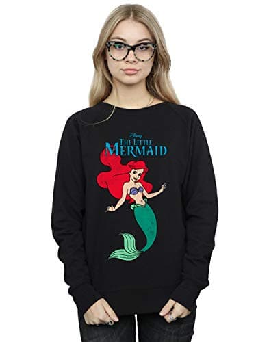 Image of Disney Women's The Little Mermaid Line Ariel Sweatshirt Black XX-Large