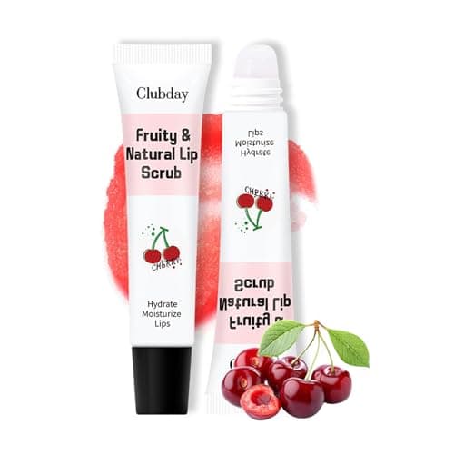 Image of Hydrating Lip Balm with Exfoliating Fruit Scrub – Moisturizing Lip Care Stick for Dry, Chapped Lips, Reduces Lip Lines, Smooths Dead Skin, Nourishing Lip Treatment for All Skin Types