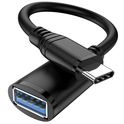 Image of 1 USB-C to USB 3.0 adapter, high-speed USB C OTG male to USB female cable converter, compatible with mobile phones (iPhone 16/15, Samsung), laptops, tablets, suitable for all Type-C devices (Black)