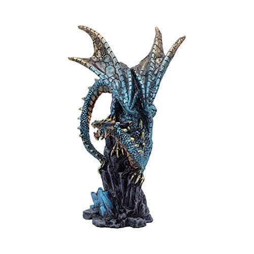 Image of Nemesis Now U5071R0 Hear Me Roar Blue Dragon Calling Figurine, Polyresin, One Size