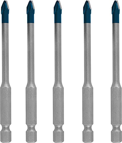 Image of Bosch Professional 5 pc. Expert HEX-9 HardCeramic Drill Bit Set (for Roof tiles, Tiles, Ø 5 mm, Accessories Rotary Impact Drill)