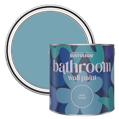 Image of Rust-Oleum Blue Water-Resistant Bathroom Wall & Ceiling Paint - Belgrave 2.5L